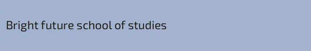 Bright future school of studies